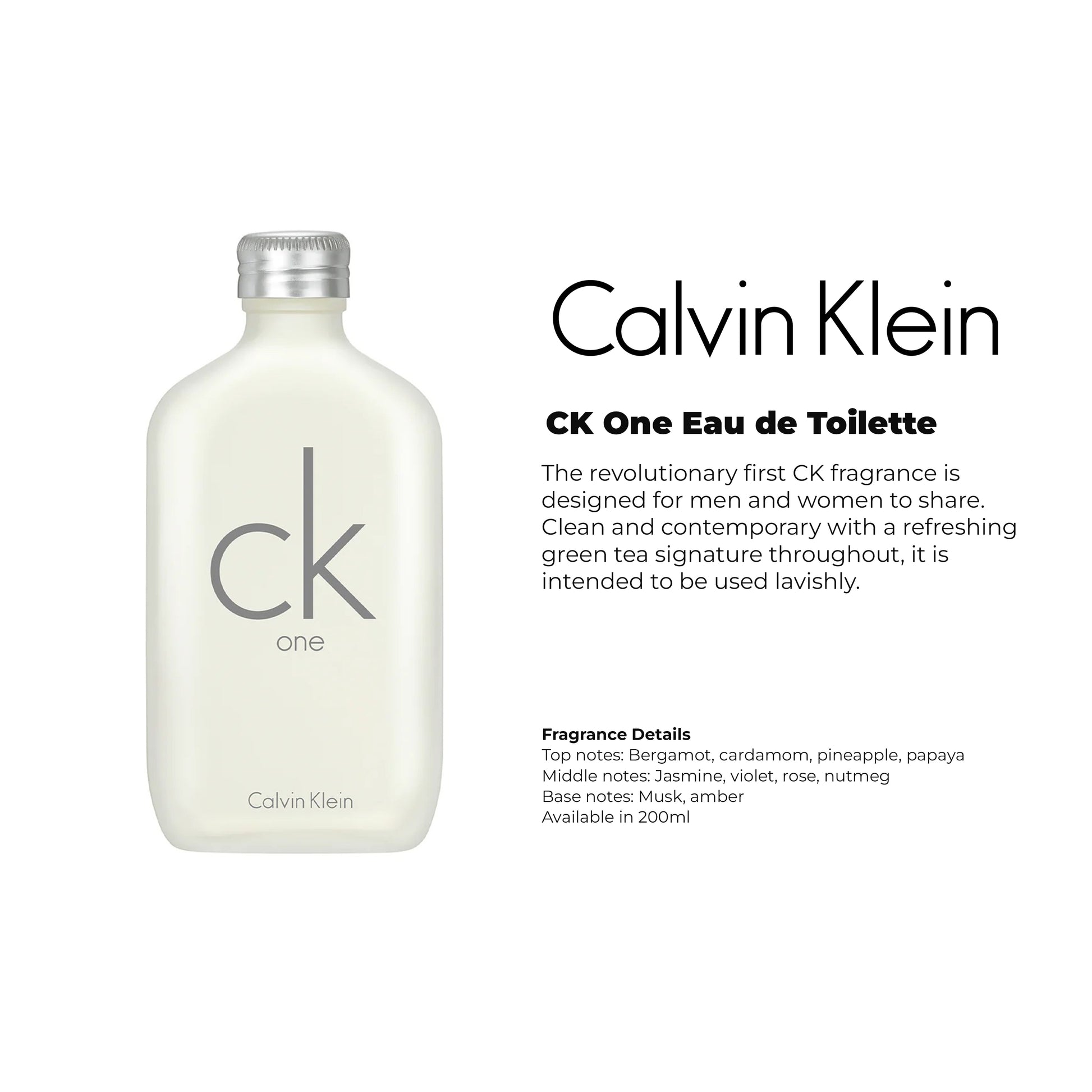 Calvin Klein CK One Eau de Toilette ORIGINAL