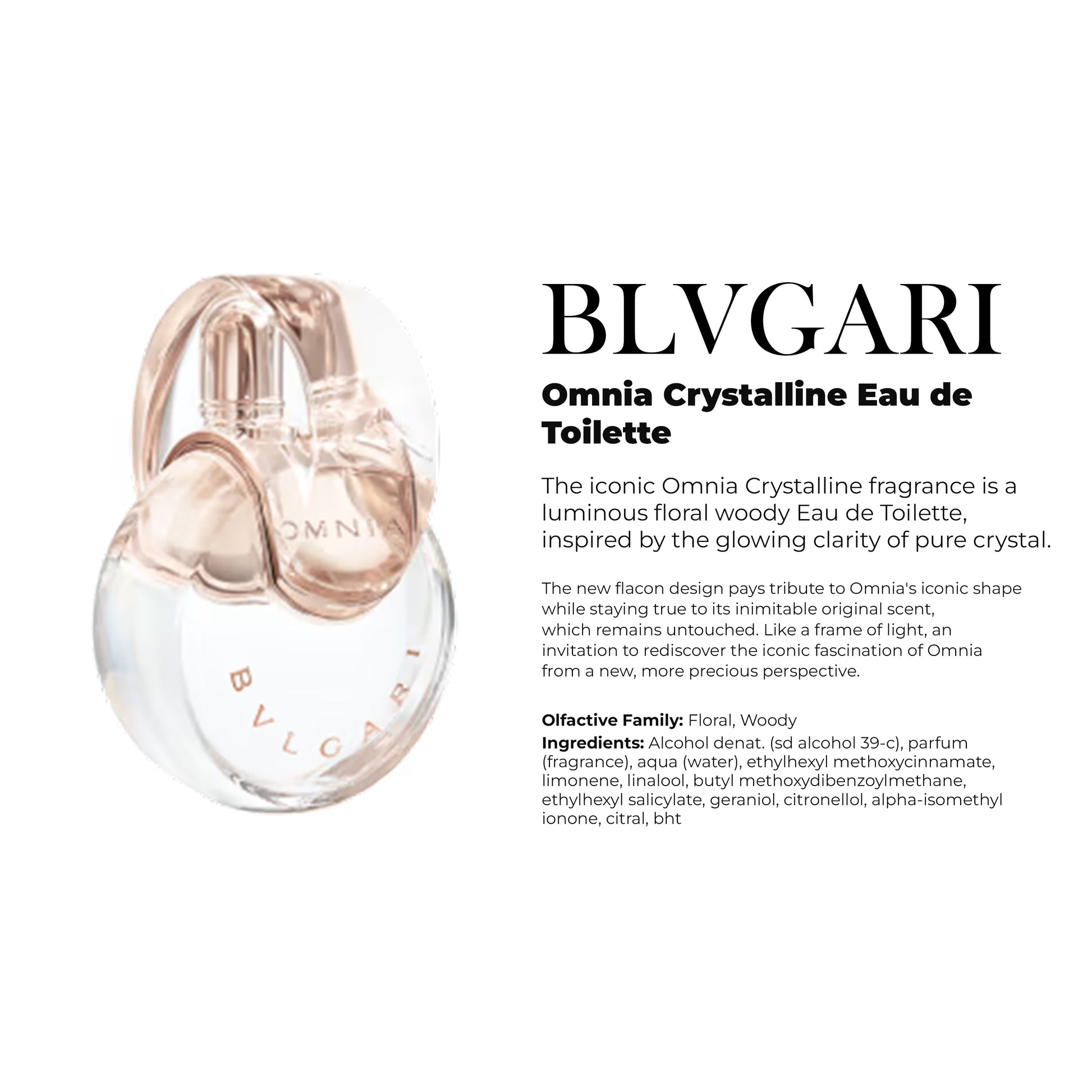 BVLGARI Omnia Crystalline Eau de Toilette ORIGINAL